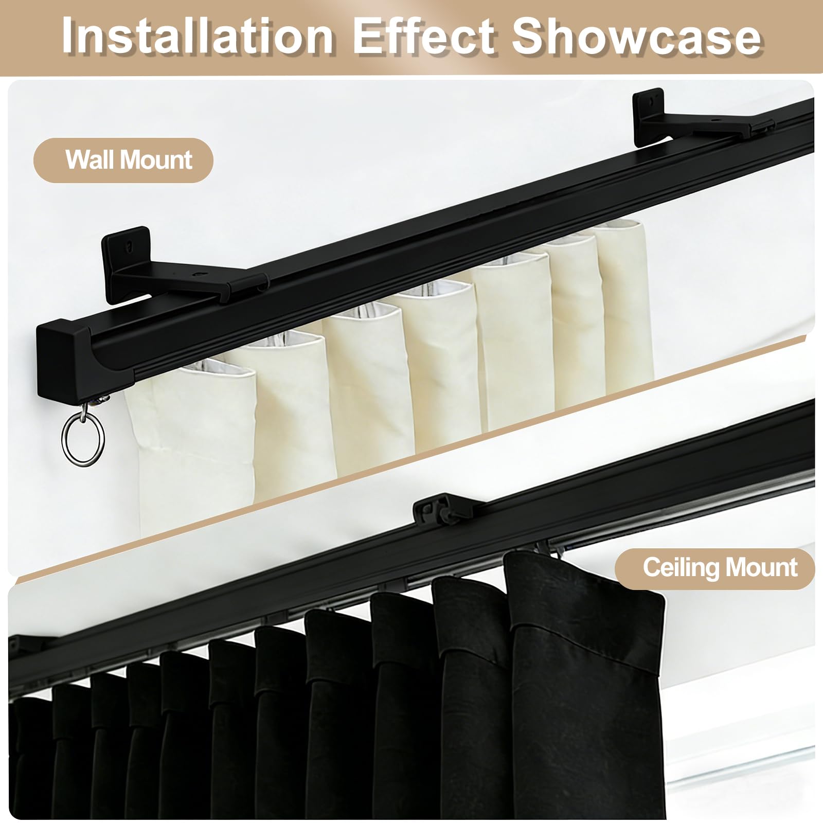 Includes clip-hooks and end caps for quick, complete installation