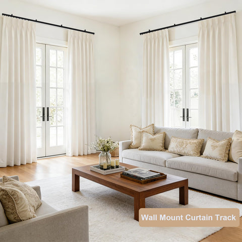 MaKefeile indoor-outdoor curtain track for showers and patios