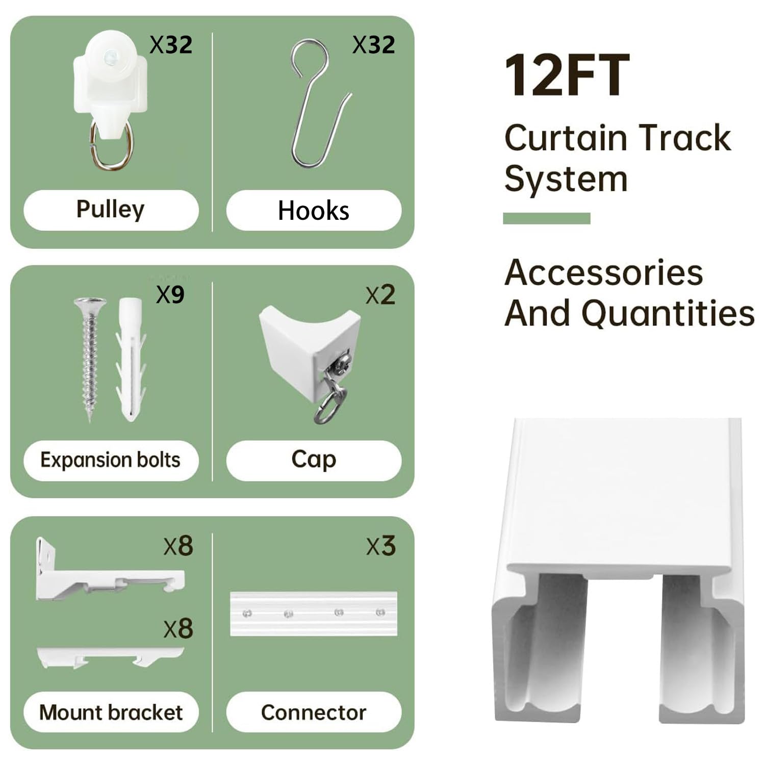 MaKefeile thickened aluminum track offers stable, long-lasting performance for curtains