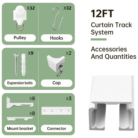 MaKefeile thickened aluminum track offers stable, long-lasting performance for curtains
