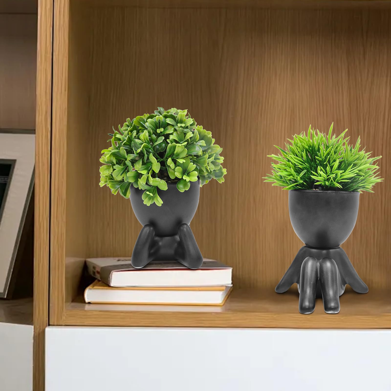 MAKHOT mini succulents in varied human pots bring color to coffee tables