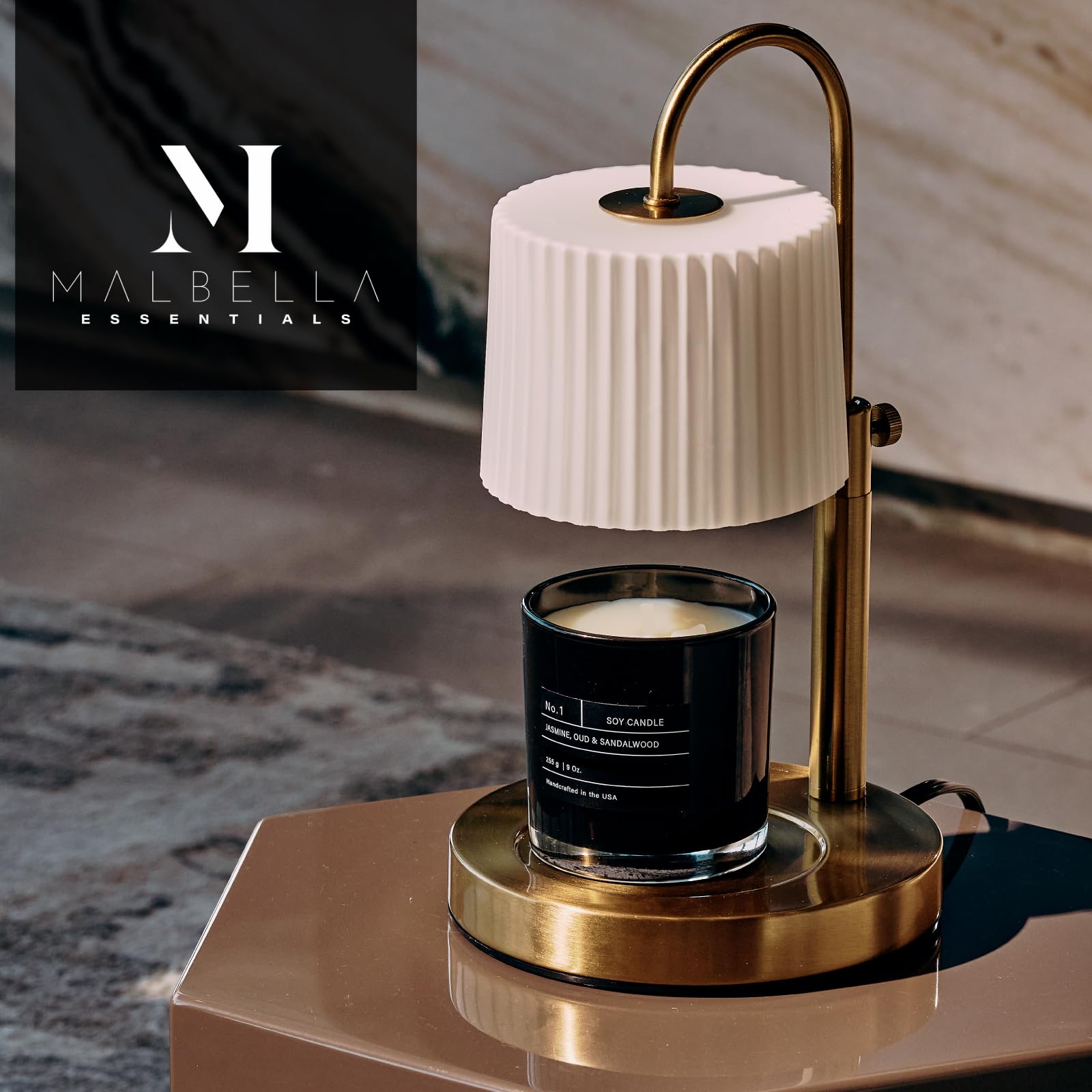 Malbella Essentials candle warmer timer controls for easy scheduling of fragrance sessions.