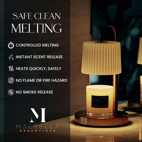 Malbella Essentials gift-ready candle warmer elevating home decor and ambiance