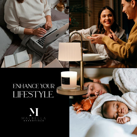Malbella Essentials safe timer candle warmer with automatic settings