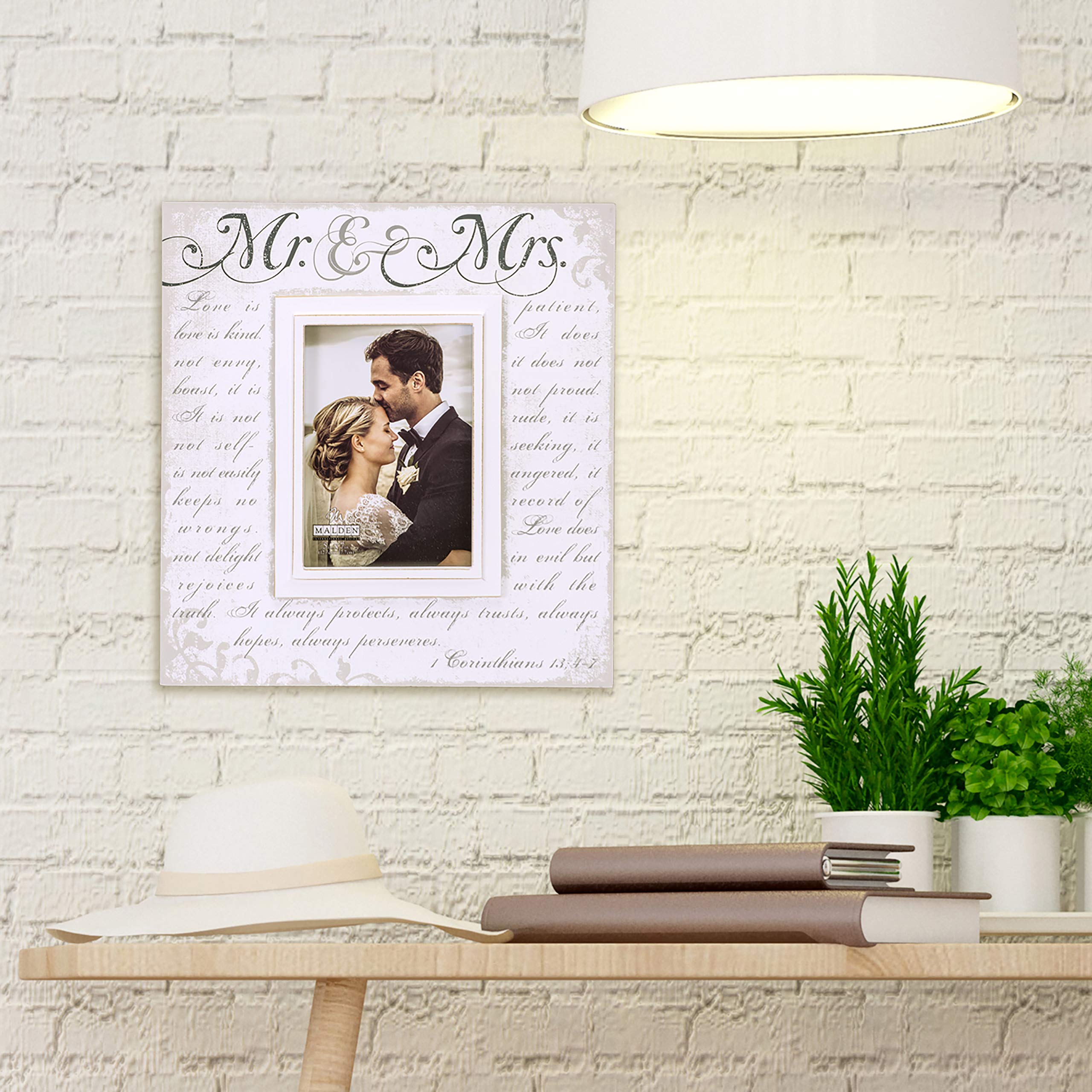 Malden easel-backed frame for table or shelf display.