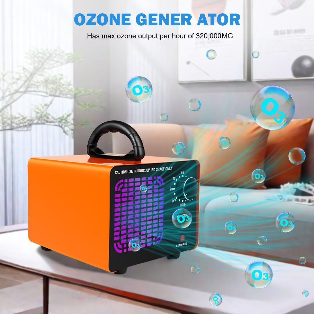 Maleb ozone generator control panel with timer for flexible odor treatment.