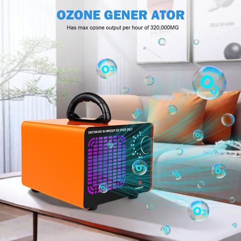 Maleb ozone generator control panel with timer for flexible odor treatment.