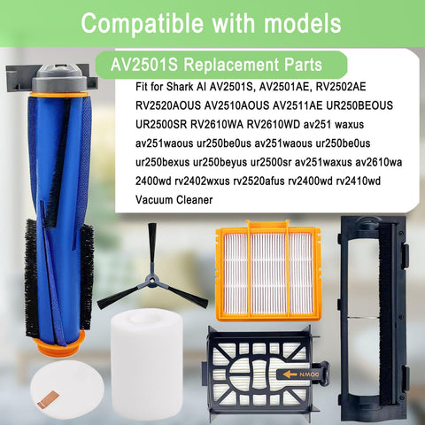 MalhSlix Shark AI AV2501S roller brush cover supports suction and edge cleaning