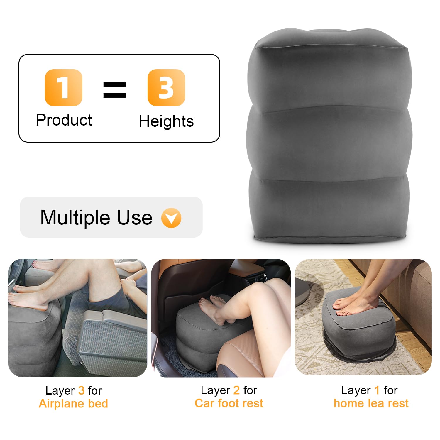 Maliton adjustable-height foot rest lets you tailor comfort in transit