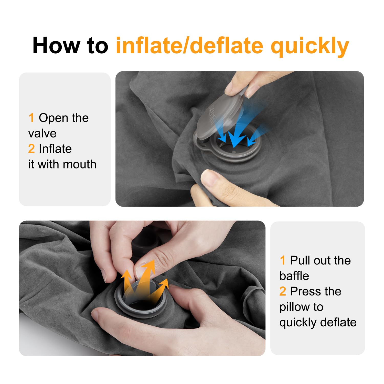 Maliton dark grey travel pillow complements busy commutes and trips