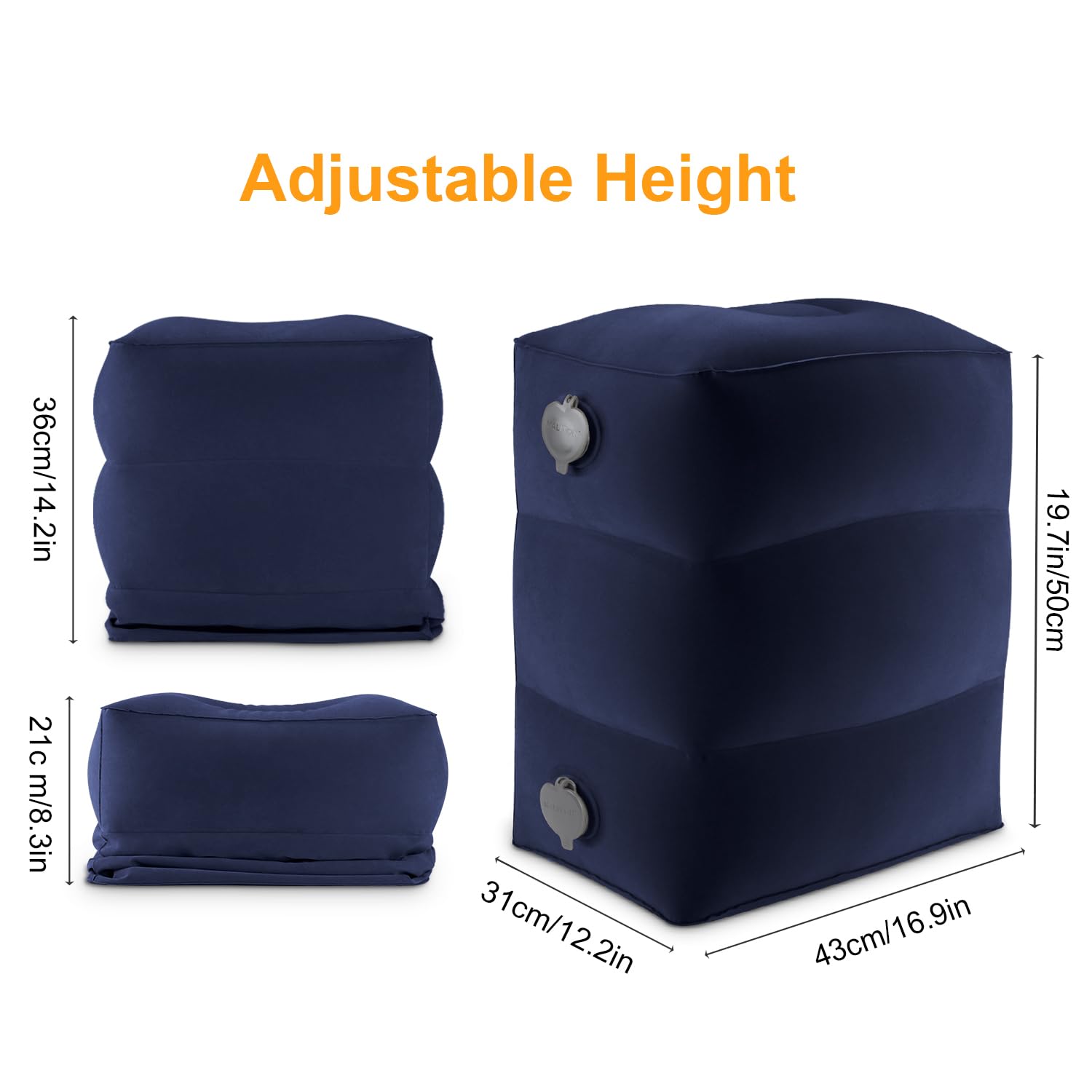 Designed for window or middle seats to maximize space and access.