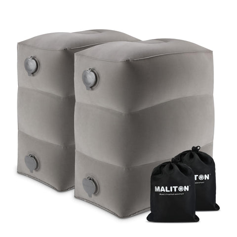 Maliton inflatable foot rest – adjustable height for cabin comfort.