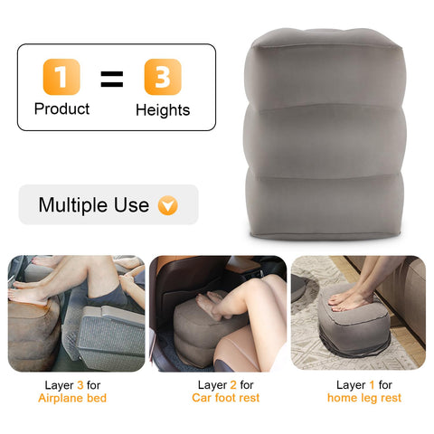 Maliton inflatable foot rest – no pump required for quick setup.