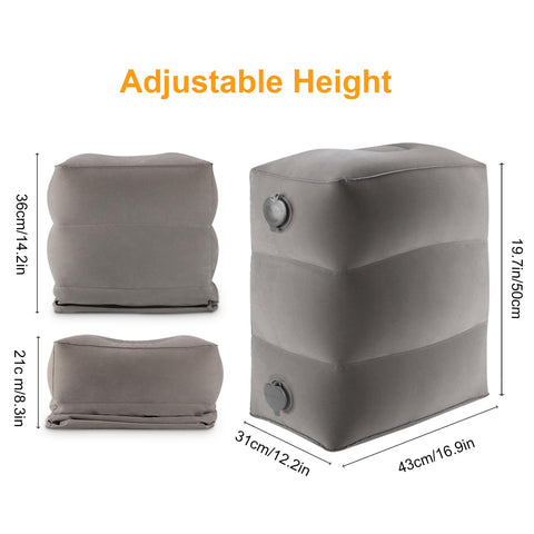 Maliton travel leg pillow – compact foldable design fits in carry bag.