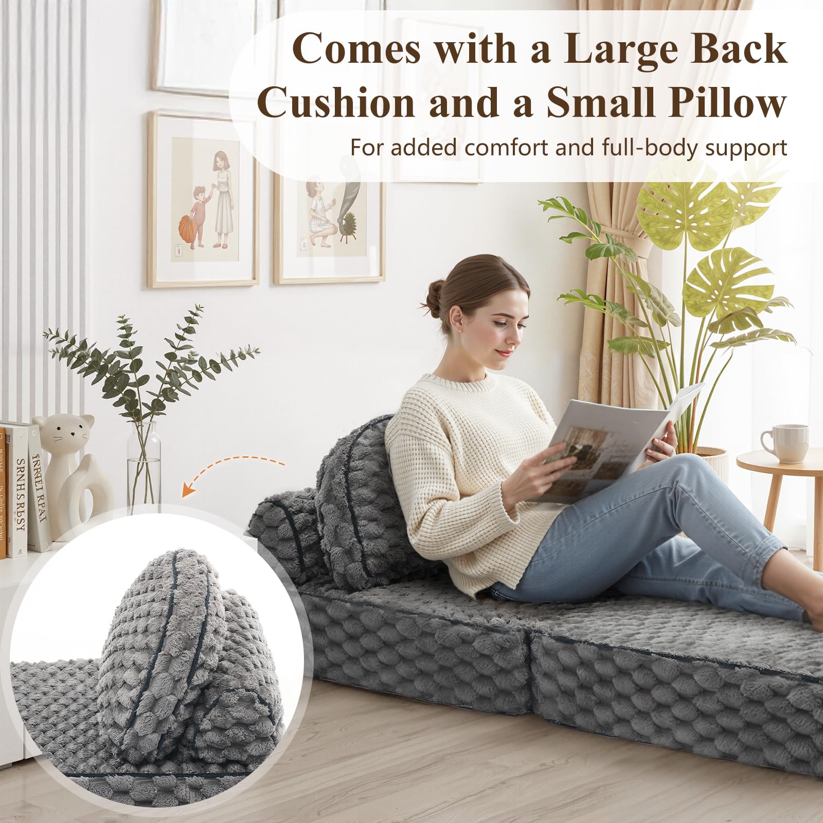 MALOL 3-in-1 sleeper configuration unpacked for guests with compact footprint.