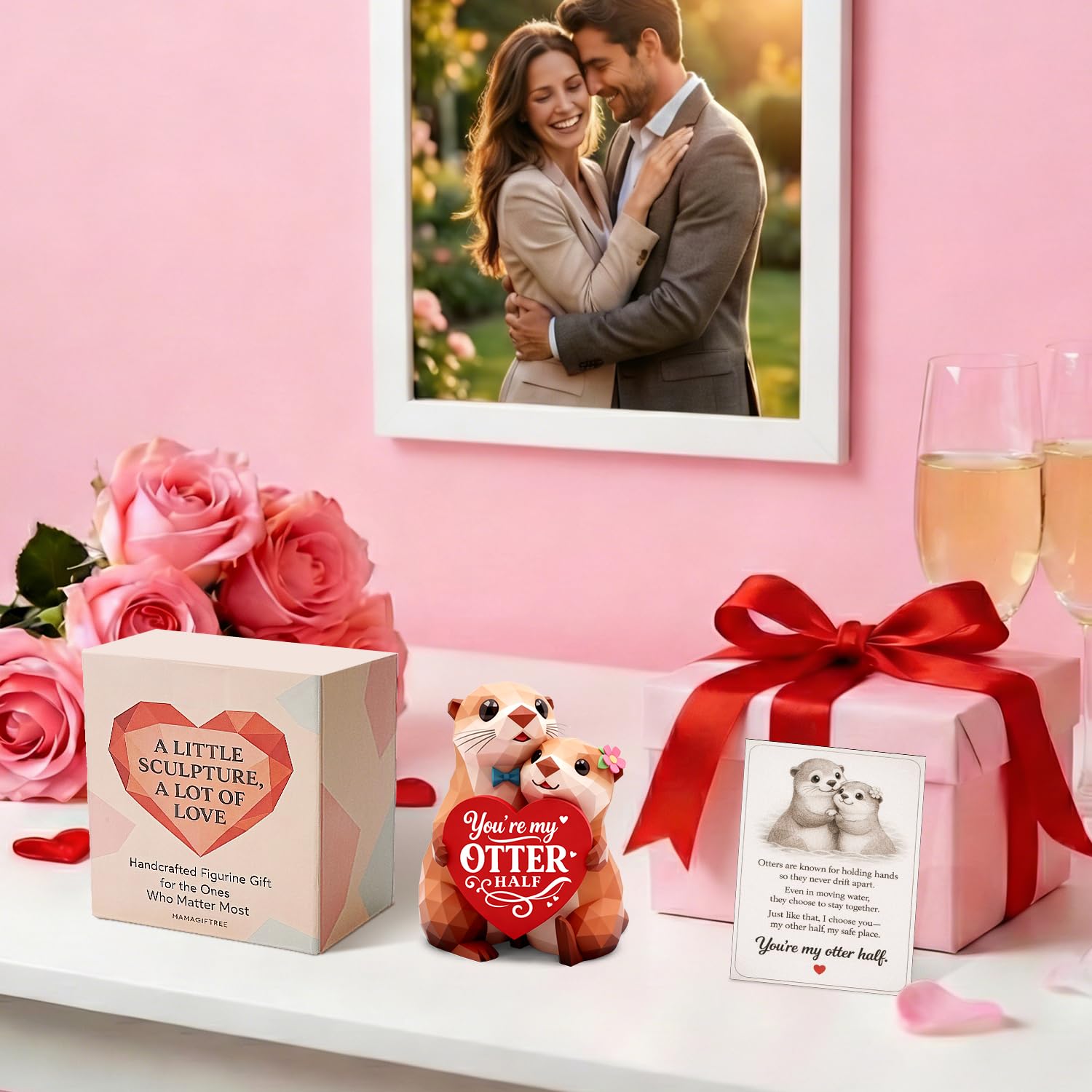 MAMAGIFTREE otter figurine comes in gift box with greeting card