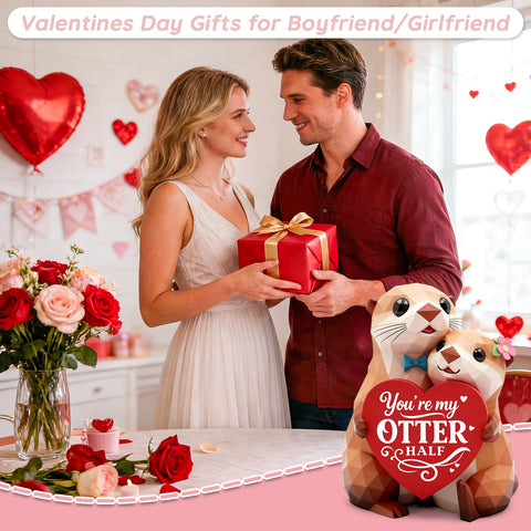 MAMAGIFTREE romantic desk decor otter for anniversaries and birthdays