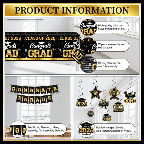 M AMFEOV black gold graduation cups for sturdy, mess-free drinks.