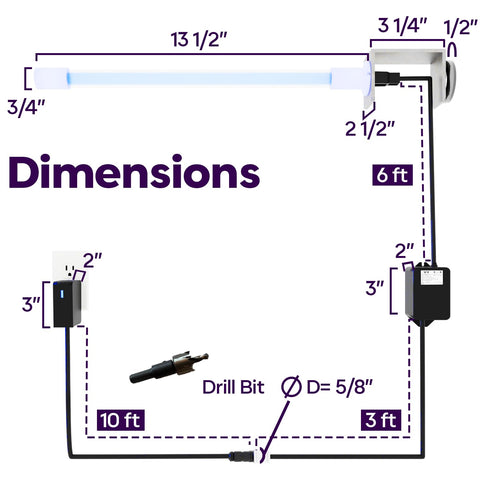 Mammoth BioShieldUV wall socket connection enabling quick setup