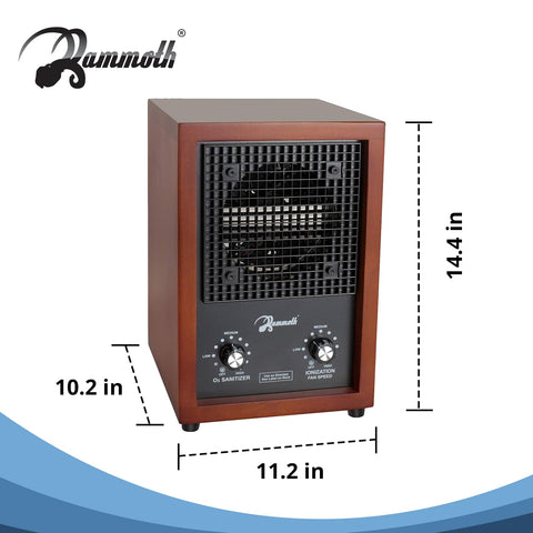 Mammoth ozone generator with adjustable output knob for personalized freshness.