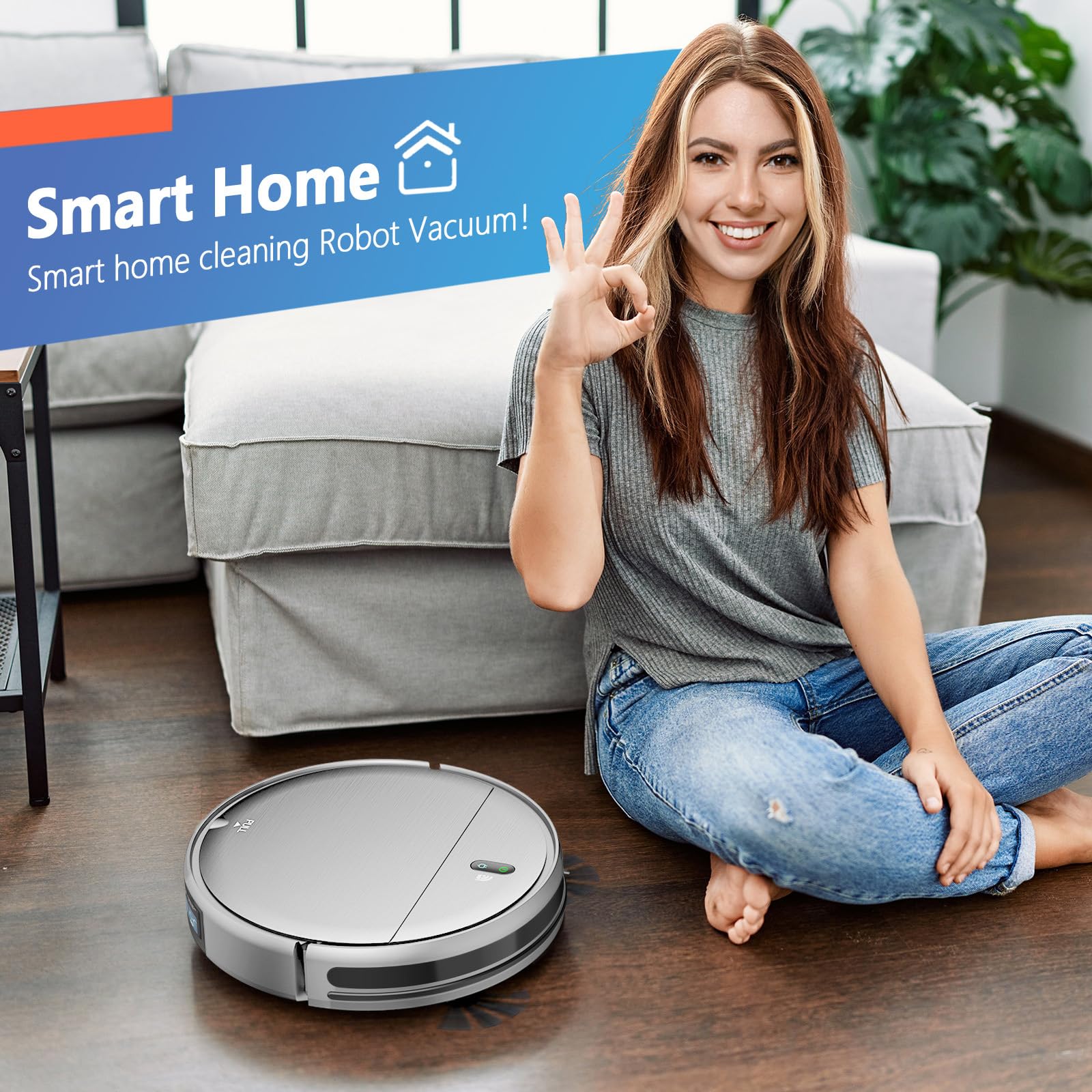 Cleaning modes Auto, Spot, Edge, Zigzag for versatile cleaning