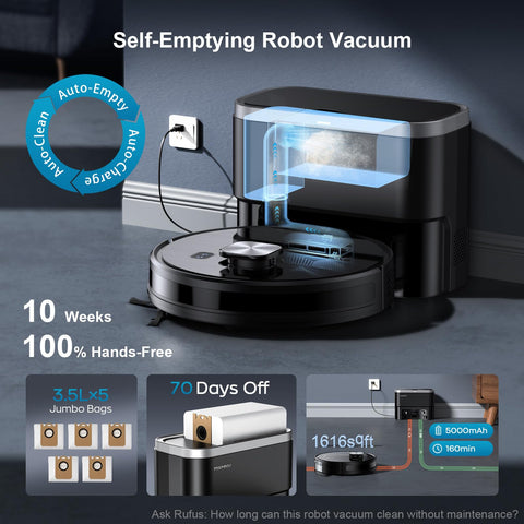 MAMNV Robot Vacuum-Carpet Auto-Boost increases suction on carpets for tough cleaning