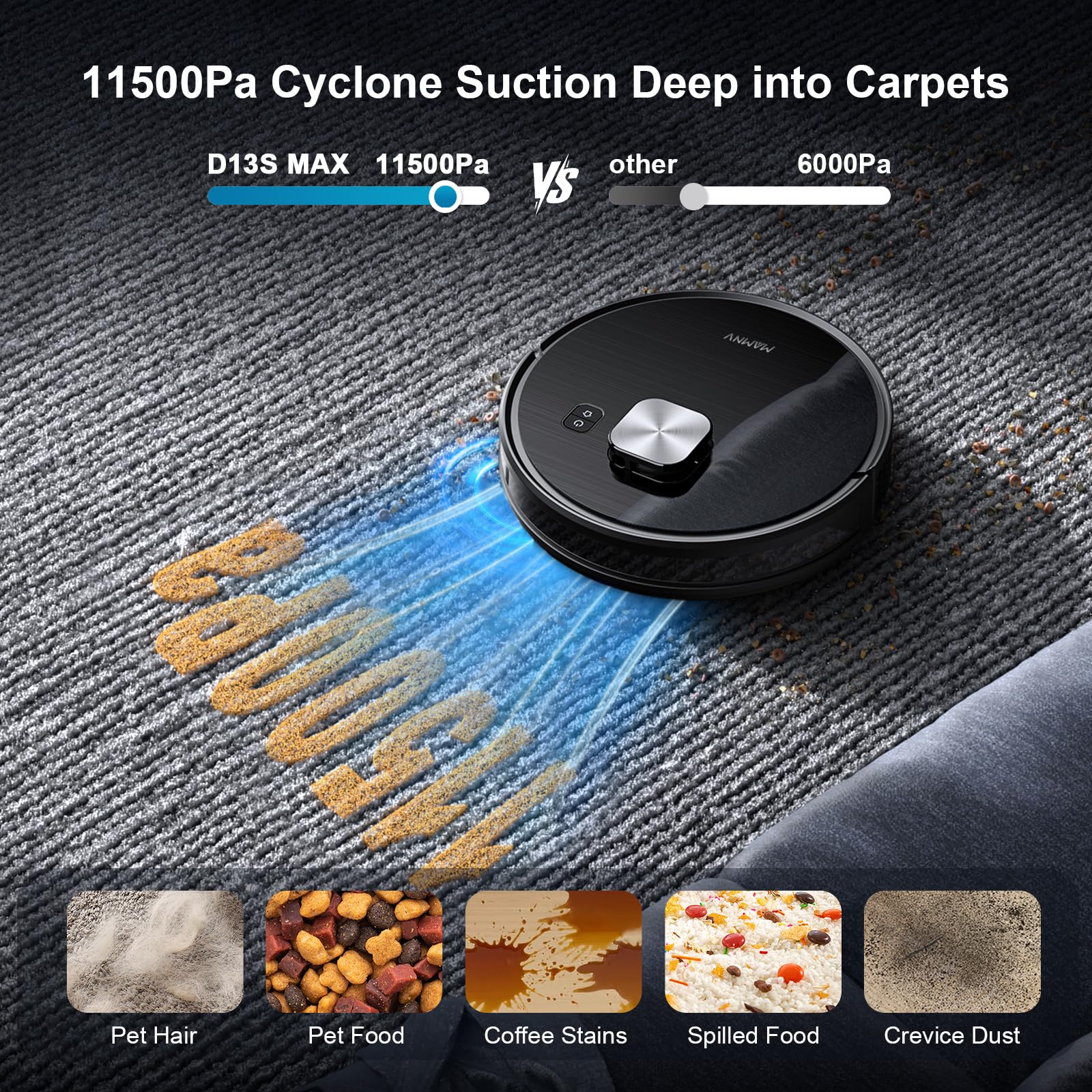 MAMNV Robot Vacuum-Lidar Navigation enables precise mapping across floors