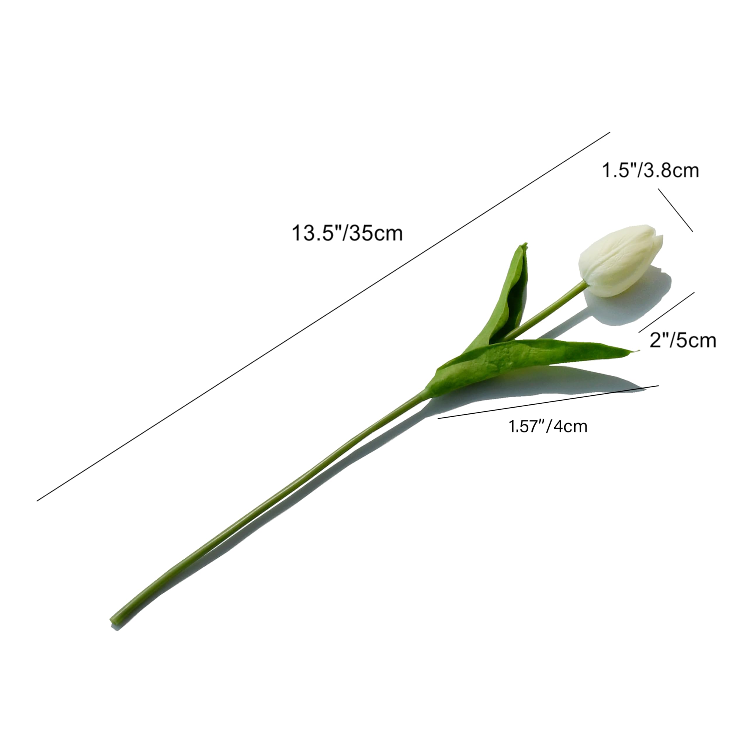 Mandy's PU tulips, vase-ready 13.5-inch height for an instant centerpiece.