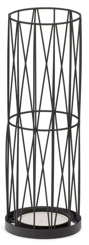 Mango Steam Pluvian Soakstone Umbrella Holder keeps entryways dry by catching rainwater.