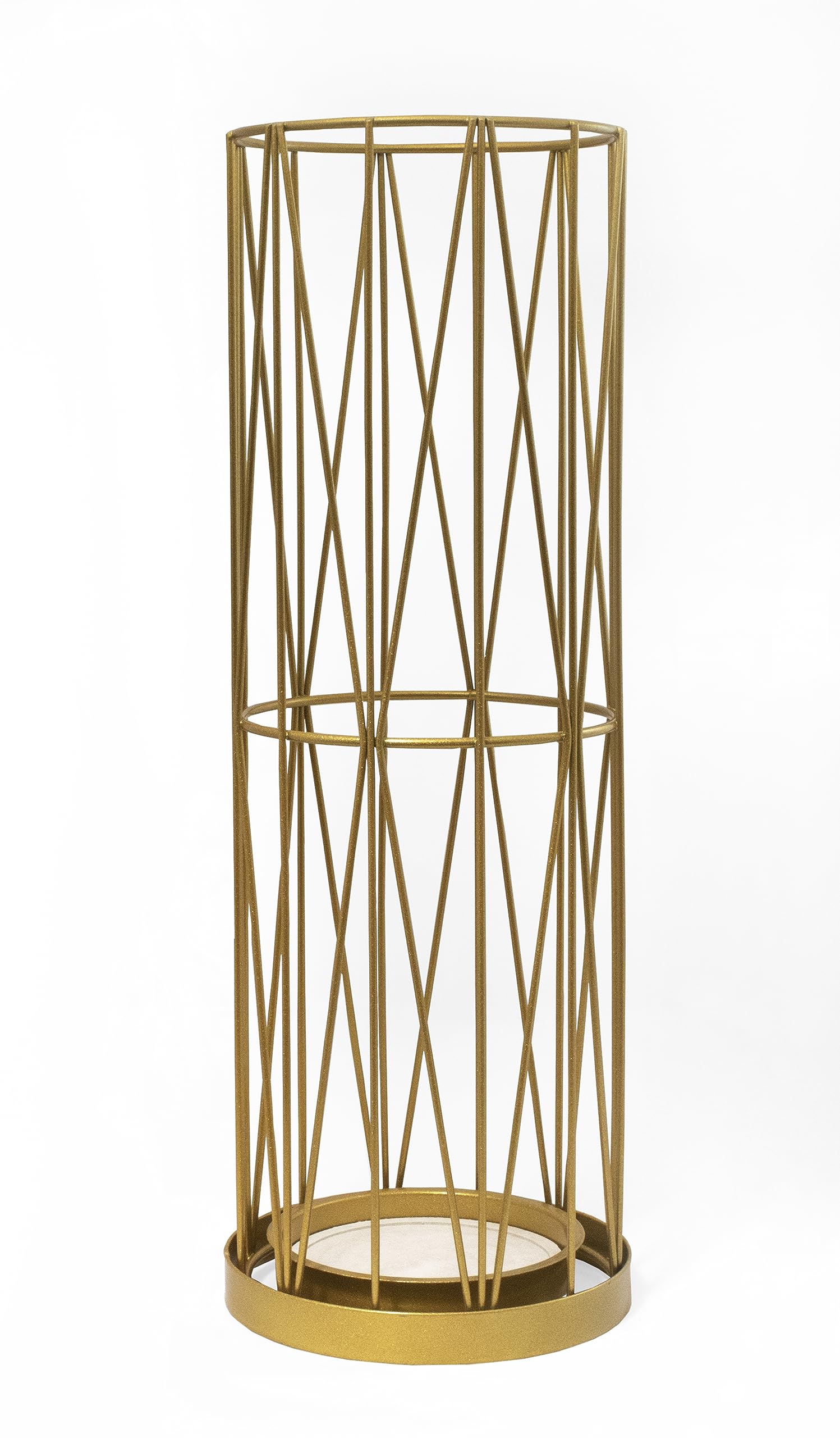 Mango Steam Pluvian umbrella holder gold front view keeps entryways dry