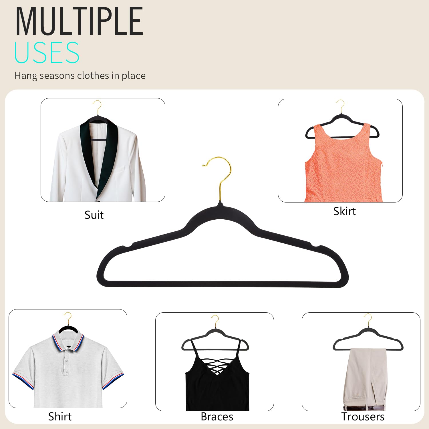 ManGotree all-in-one hangers suit dorms and small closets.