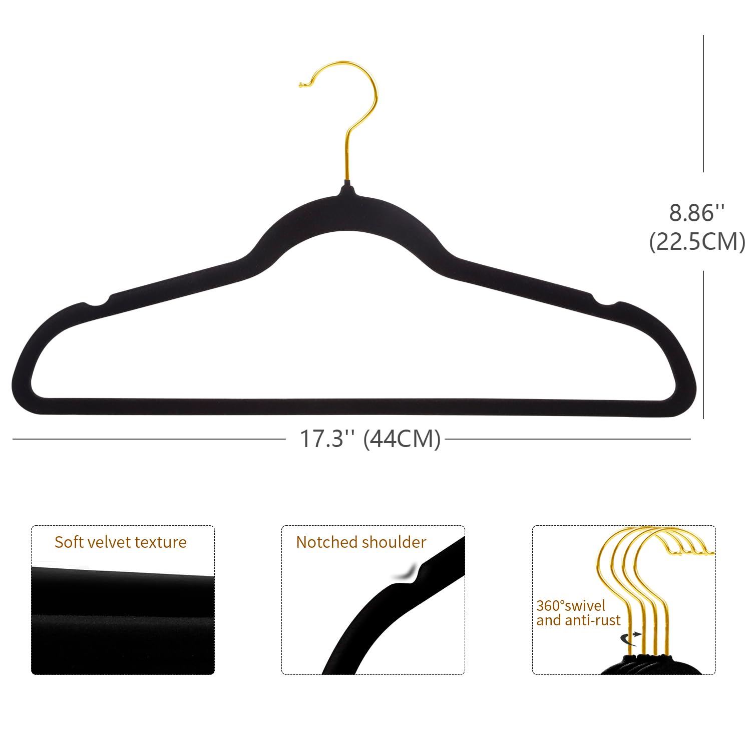 ManGotree ultra-thin space-saving hanger frees closet space.