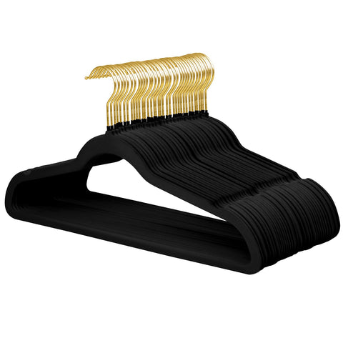 ManGotree velvet coat hanger with 360° swivel hook grips fabrics securely.