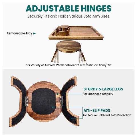 Manspdier acacia wood tray surface showcases natural grain and durability