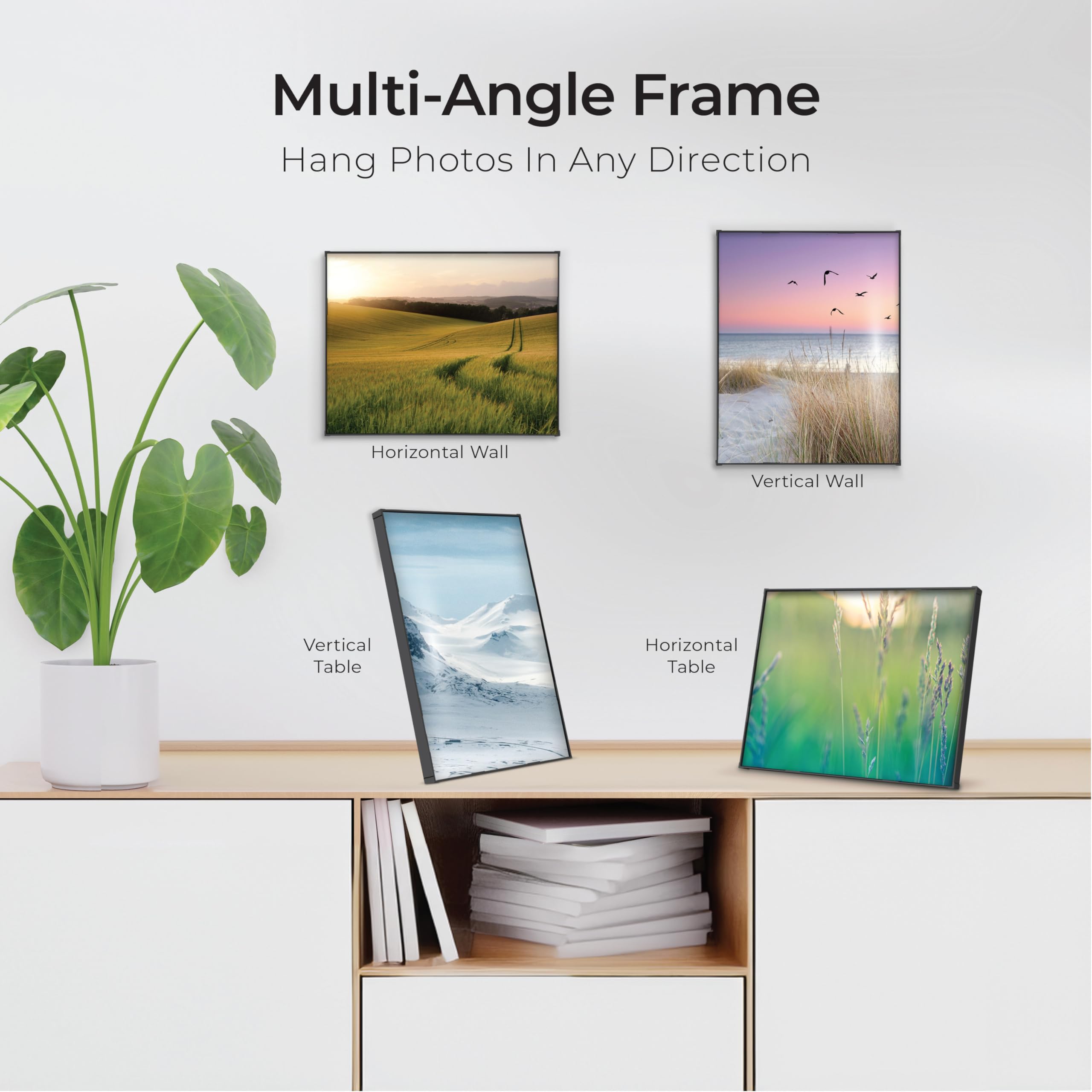 Mantello Essentials 8.5x11 frame with glass front for a clear display