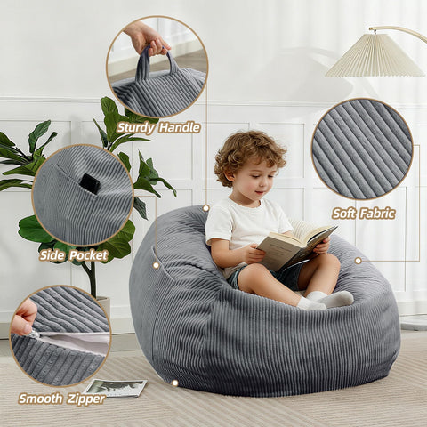 Manyday bean bag chair with removable washable cover for simple cleaning