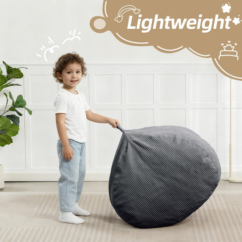 Manyday bean bag chair side pocket keeps essentials handy