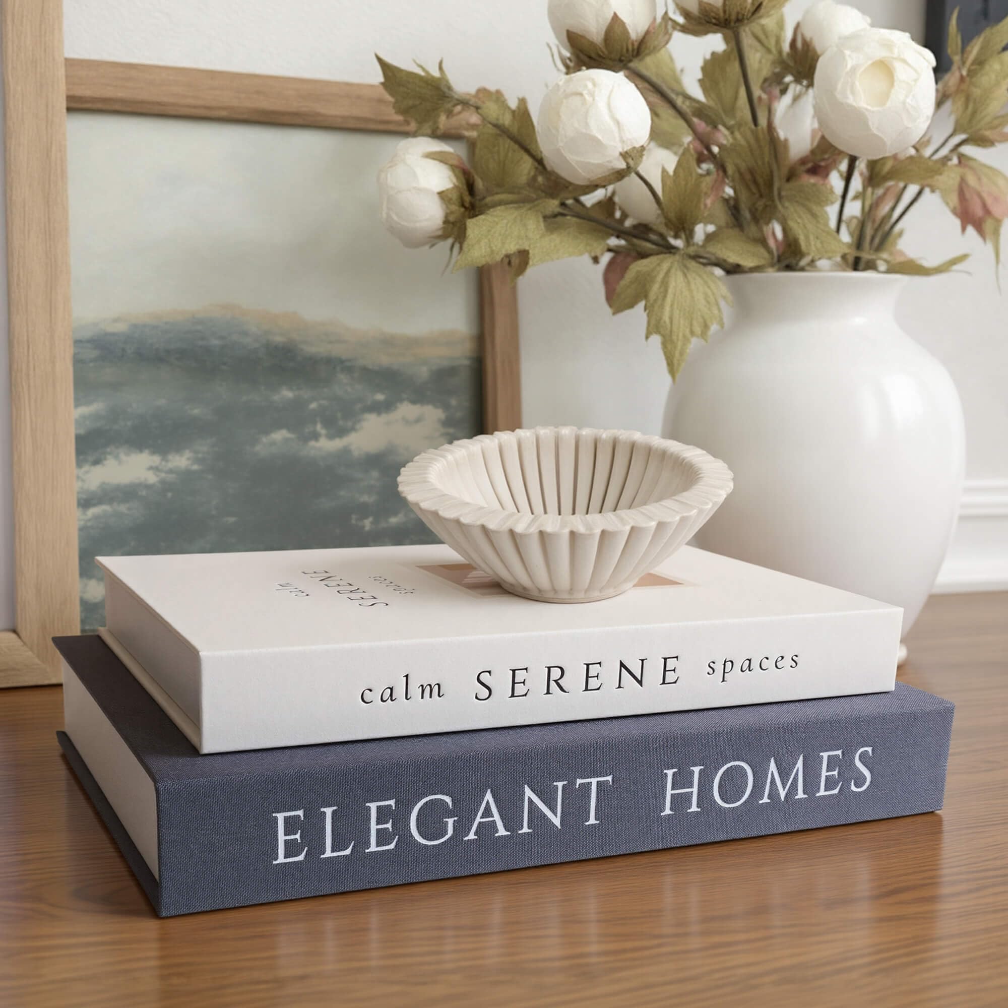 MAOBUYOU decorative books 2-pack mantel display enhances living room ambiance