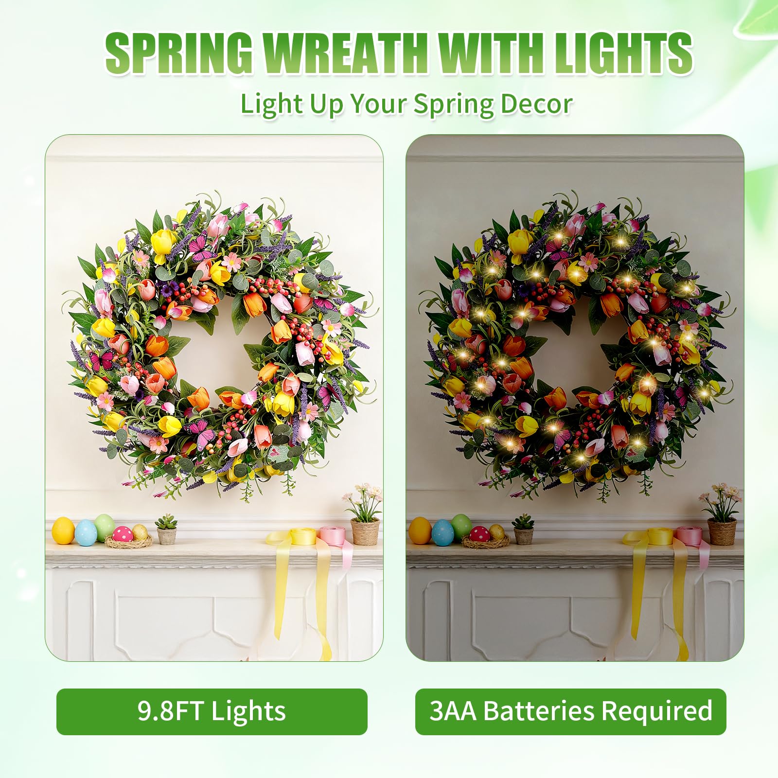 Mapaim wreath suitable for indoor and covered outdoor spaces