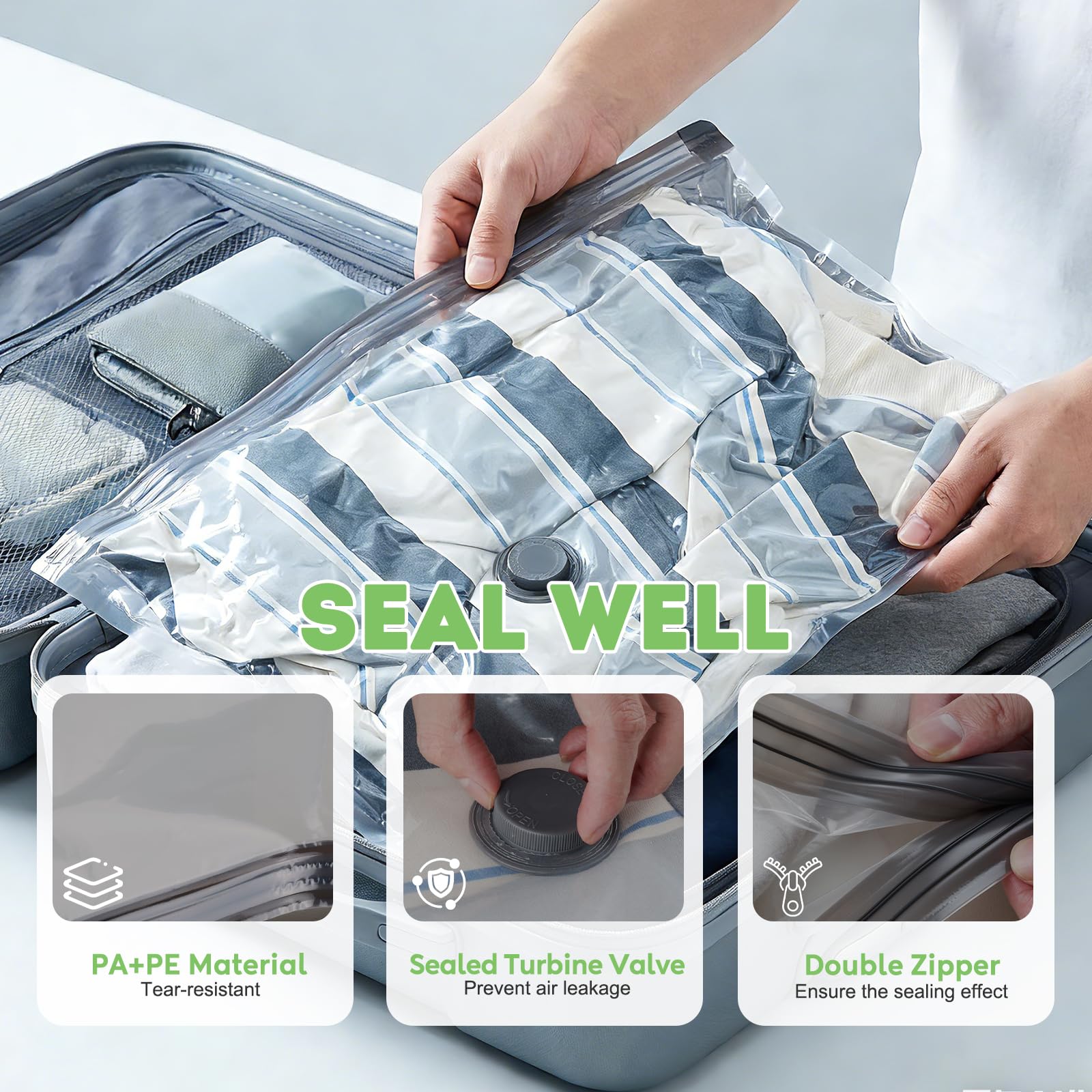 Mapambo triple-seal turbine valve ensures durable bags with minimal leaks.