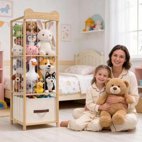 MapleGrace-plush-toy-zoo-storage-rack keeps rooms tidy and inviting.