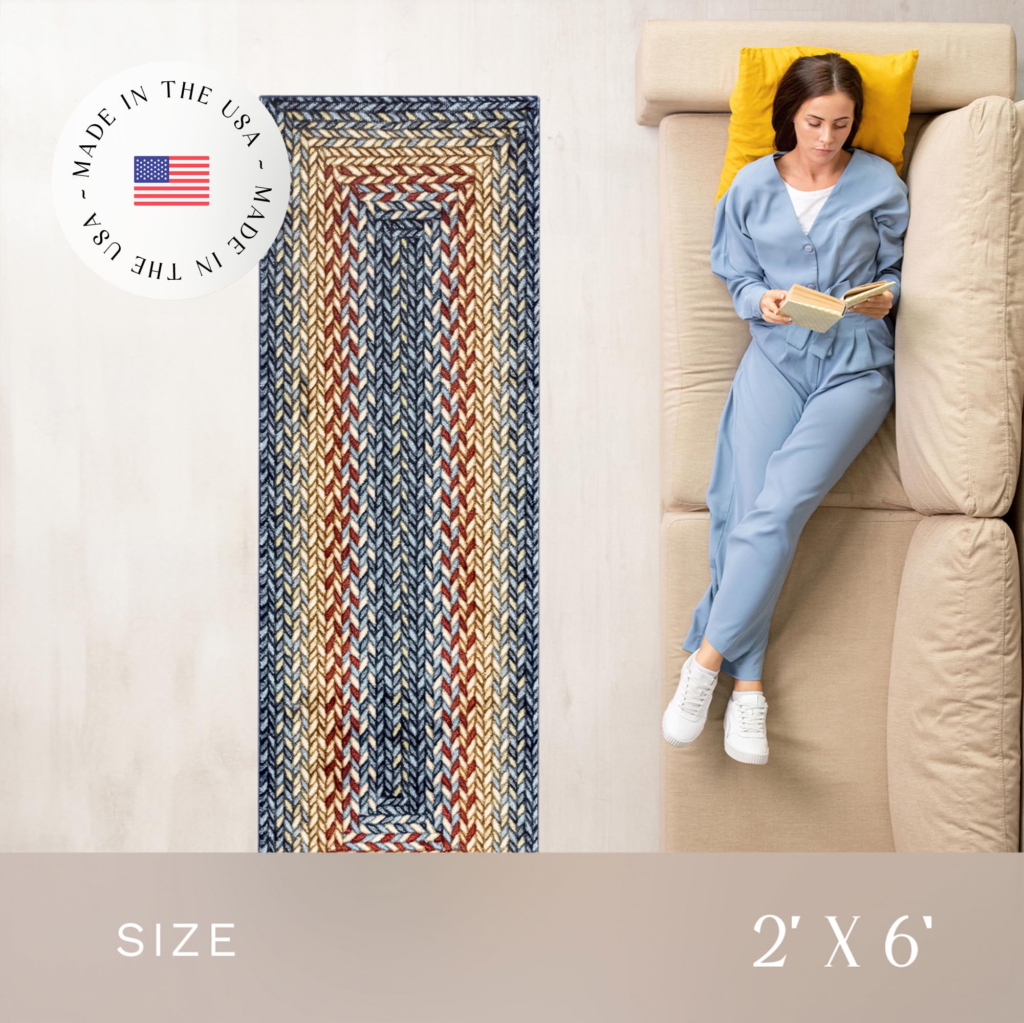 Maples Rugs Marion low-profile runner fits under doors without crowding.