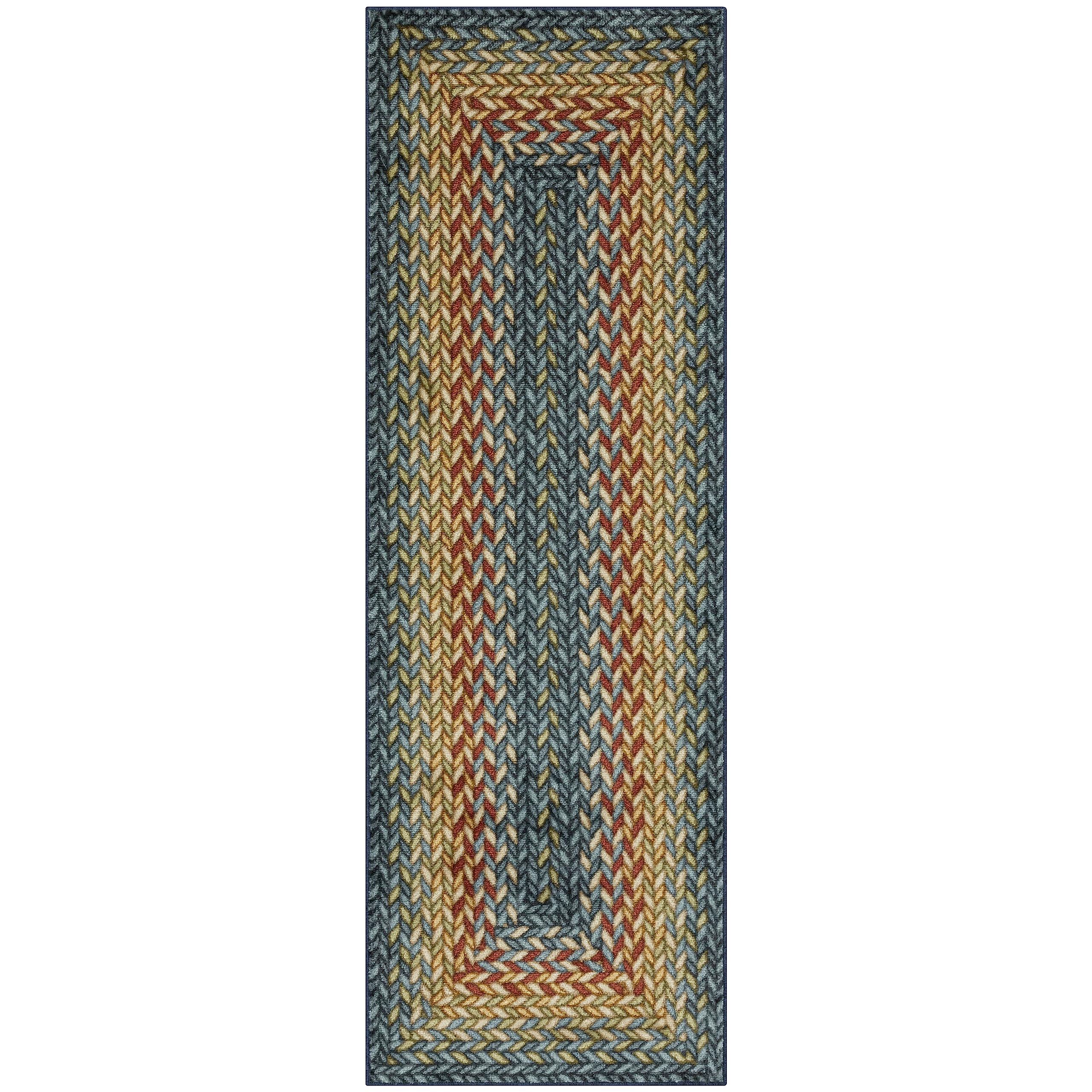 Maples Rugs Marion printed braided-design texture adds subtle visual depth.
