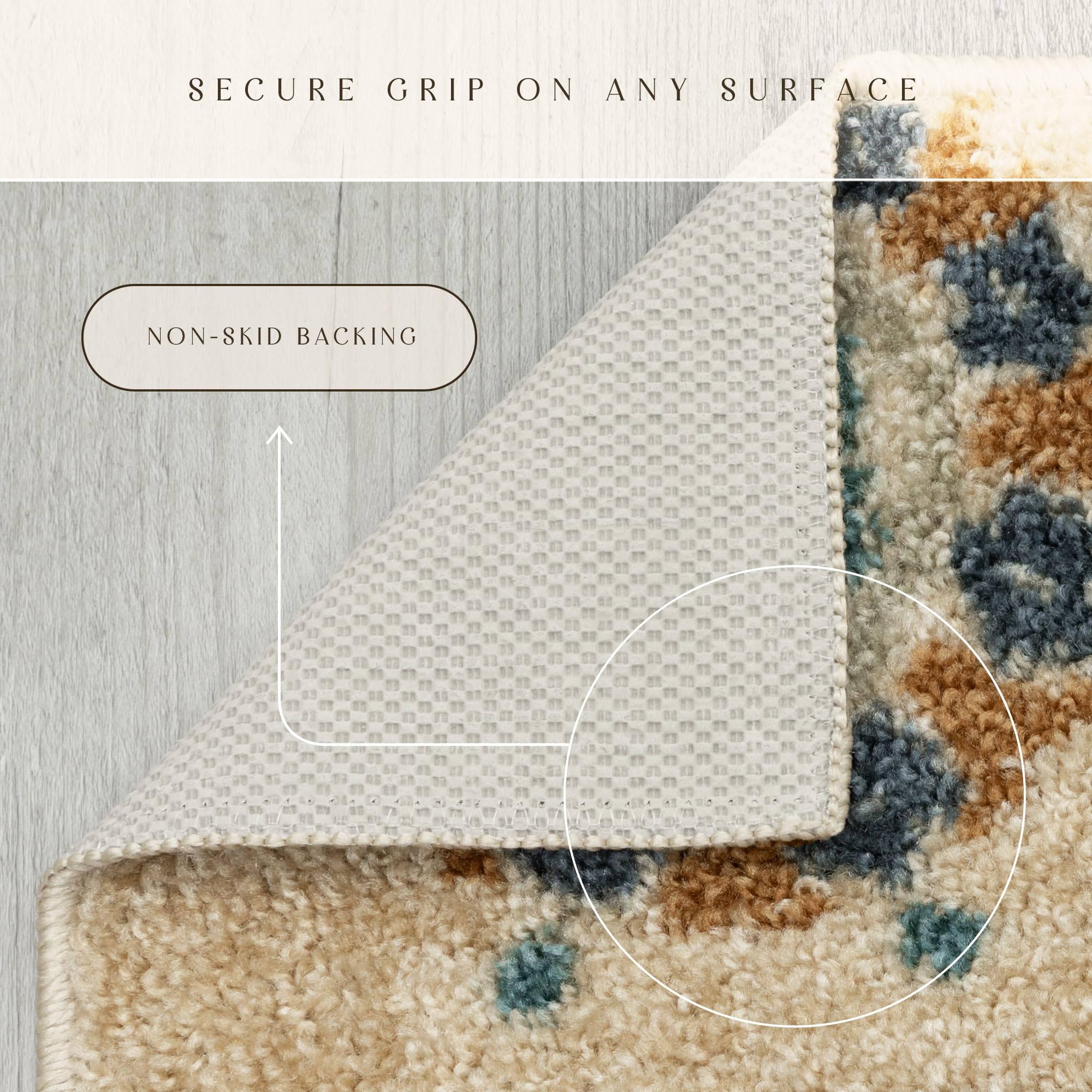Maples Rugs Reggie floral pattern close-up highlights intricate botanicals and color depth