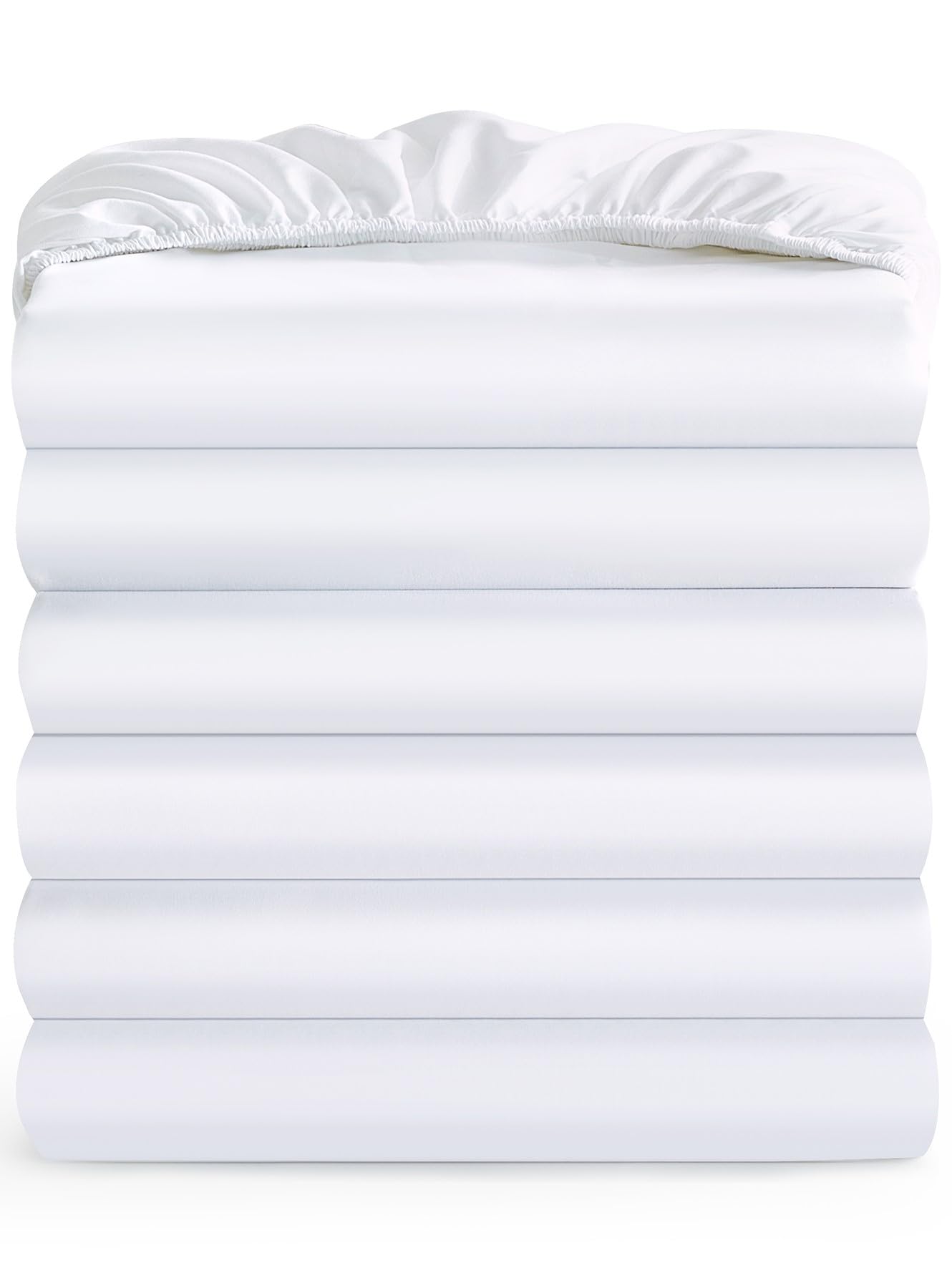 Maple&Stone twin fitted sheet pack6 deep-pocket fits securely for uninterrupted sleep.