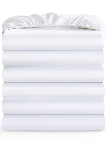 Maple&Stone twin fitted sheet pack6 deep-pocket fits securely for uninterrupted sleep.