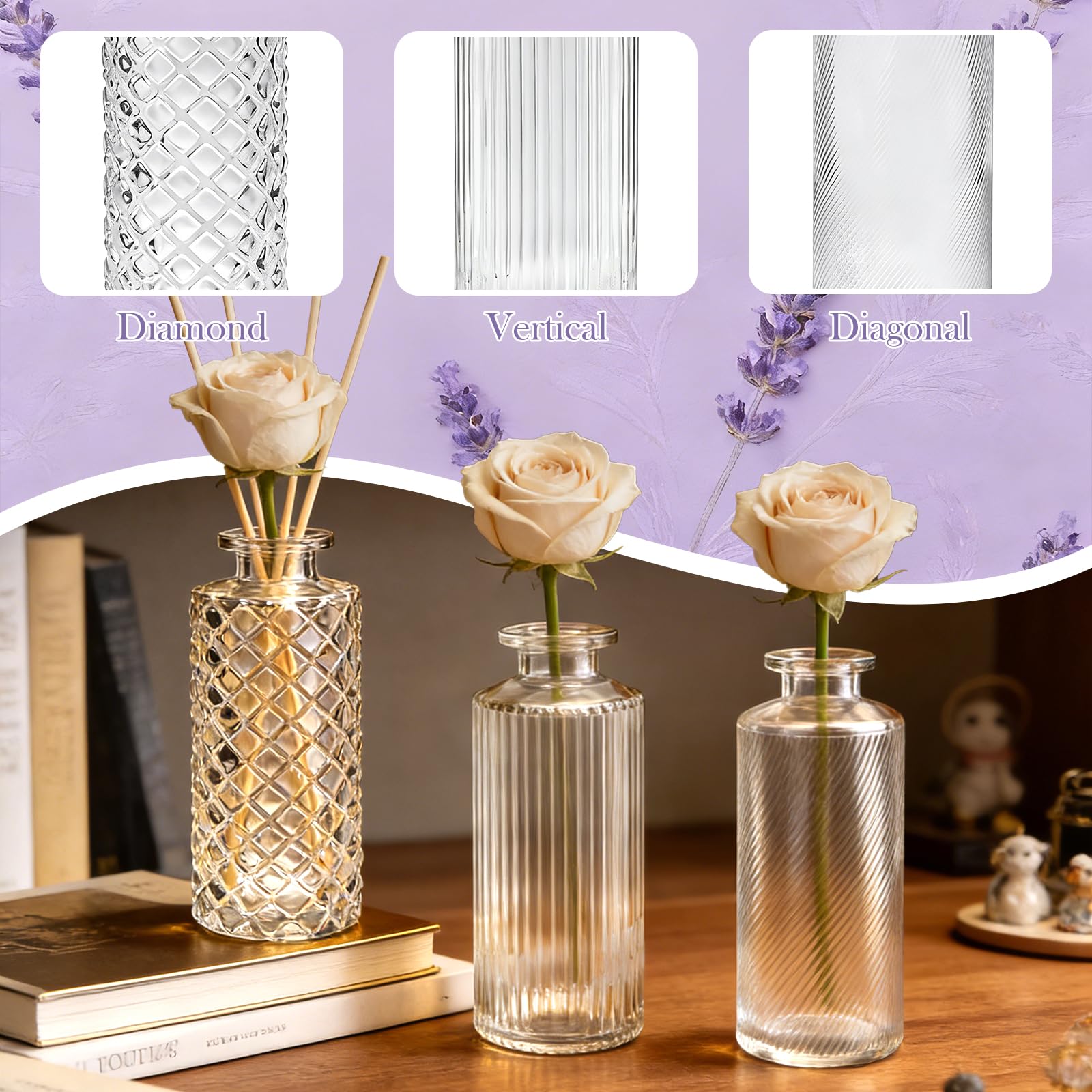 Mapoxy mini vases ideal for single stems or small bouquets at home.