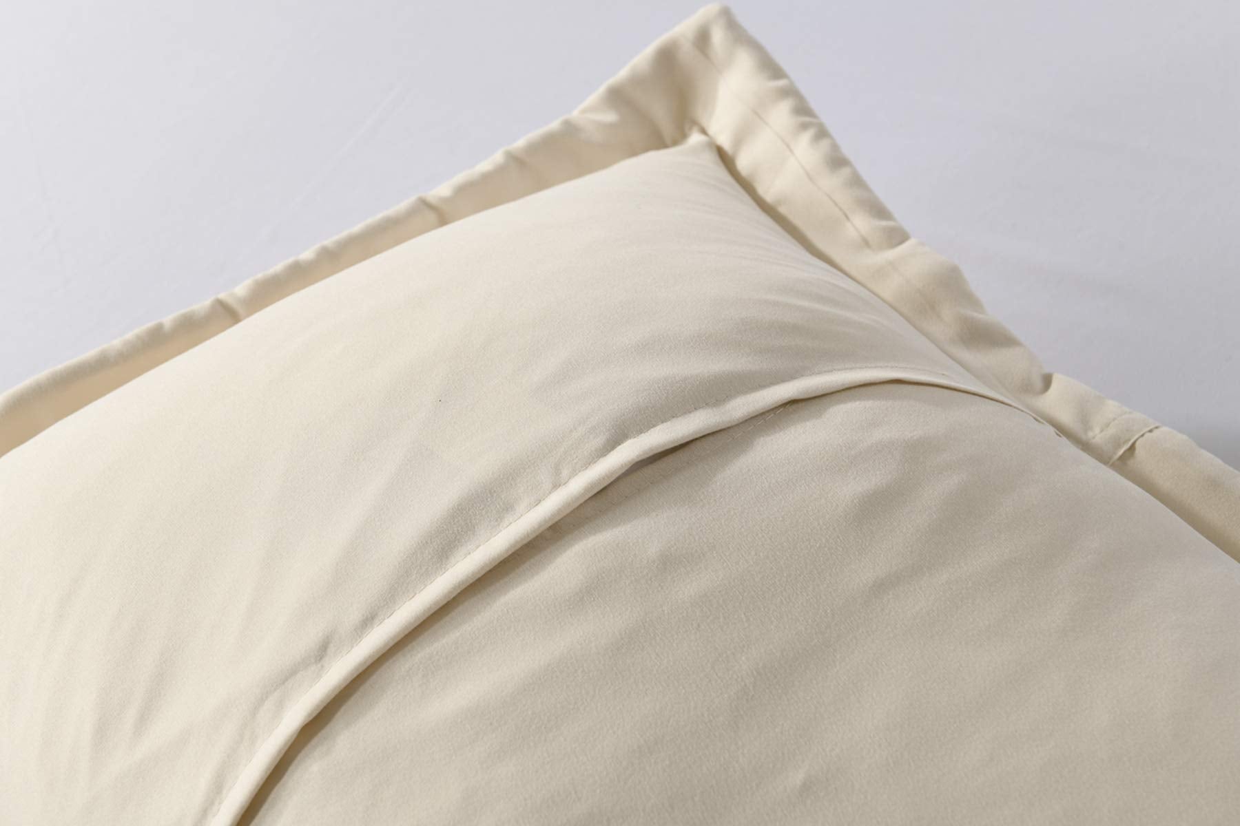 MarCielo beige microfiber pillow shams offer soft touch and easy care