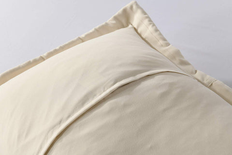 MarCielo beige microfiber pillow shams offer soft touch and easy care