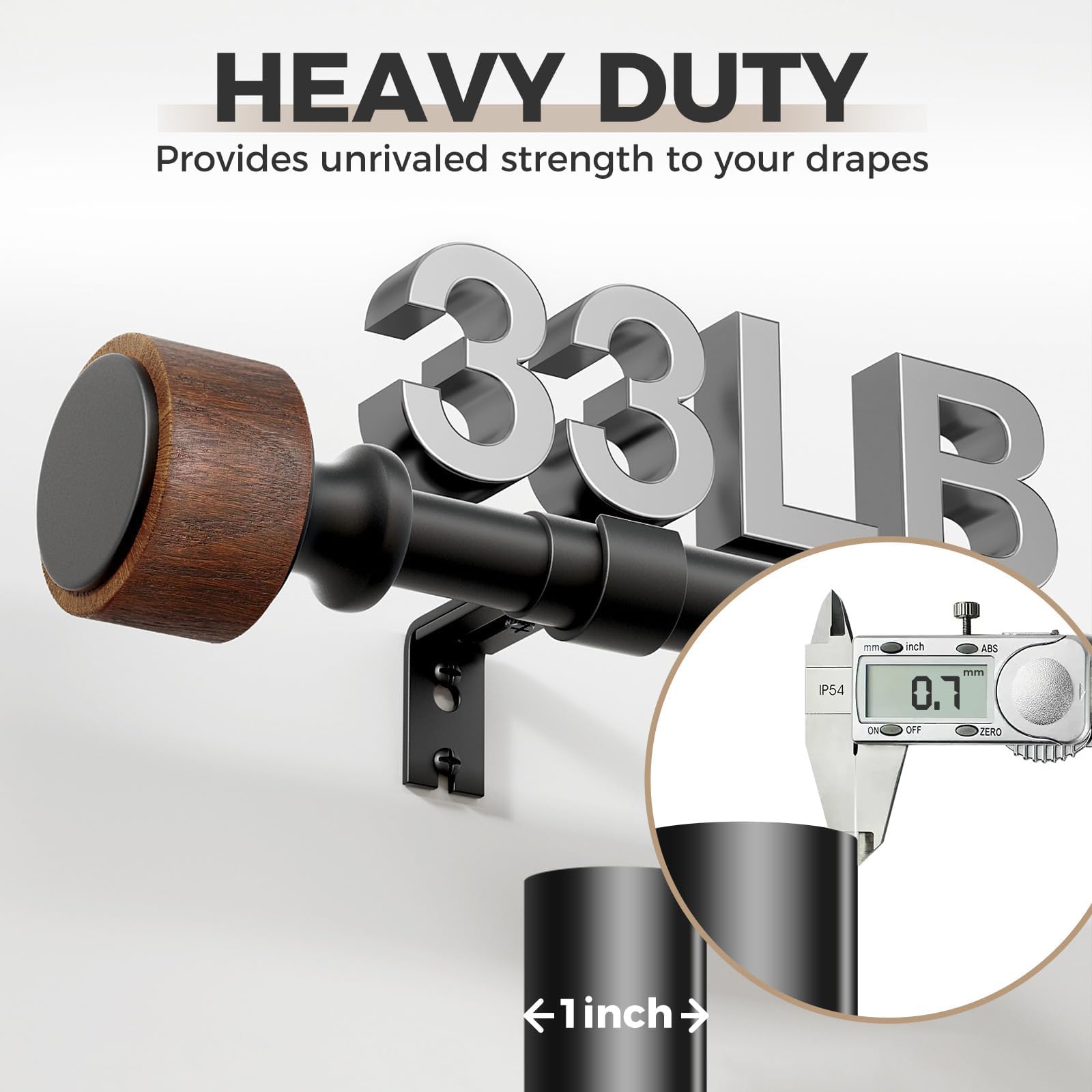 MARHSIPE fixed rod kit showcases sturdy construction for reliable drapery support